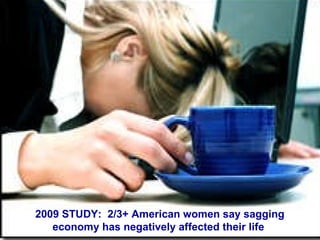 2009 STUDY:  2/3+ American women say sagging  economy has negatively affected their life  