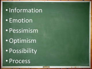Information Emotion Pessimism Optimism Possibility Process 