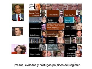 Presos, exilados y prófugos políticos del régimen 