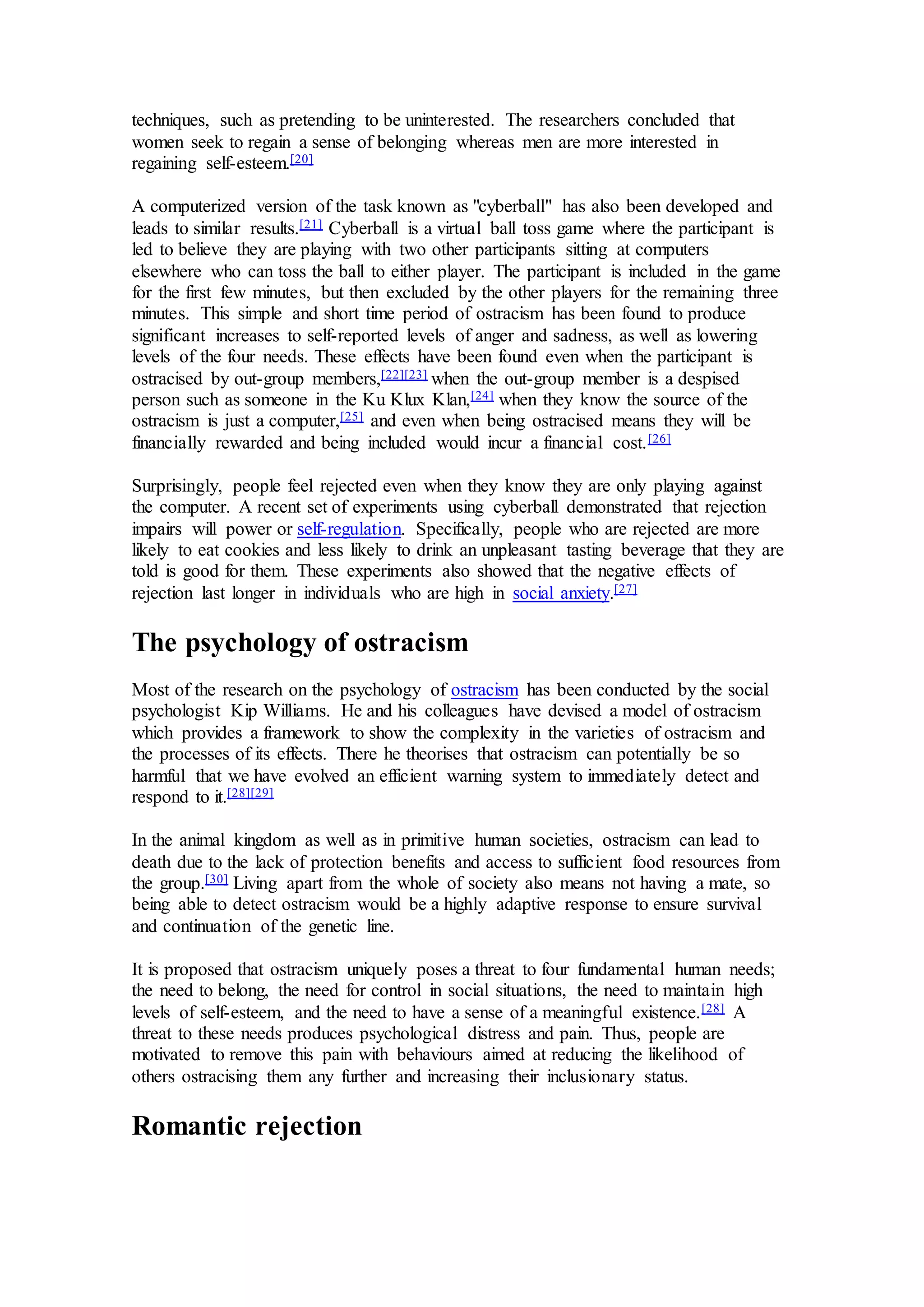 Rechazo social | DOCX