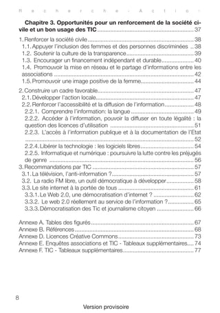 9 
La Societé civile et la diffusion des TIC au sein du gouvernorat de Sidi Bouzid 
Version provisoire 
Introduction : 
Le...