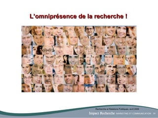 L’omniprésence de la recherche ! Recherche et Relations Publiques, avril 2006 