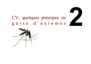 CV, quelques principes en
g u i s e d ’ a x i o m e s
 