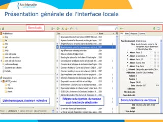 Présentation générale de l’interface locale
 