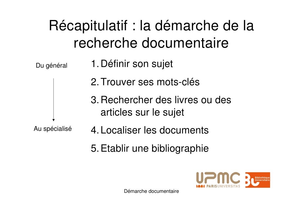 Recherche documentaire  premiers pas