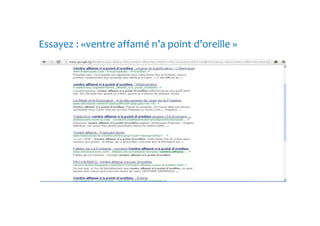 Essayez : «ventre affamé n’a point d’oreille » 
 