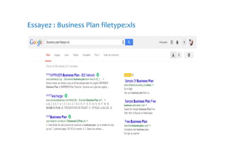 Essayez : Business Plan filetype:xls 
 