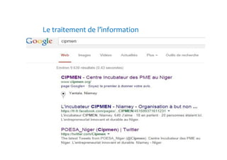 Le traitement de l’information 
 