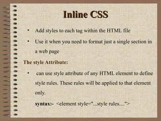 Cascading Style Sheets(CSS) | PPT