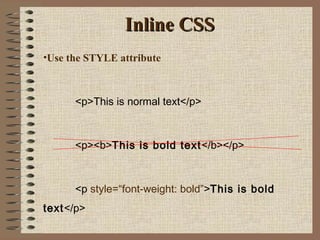 Cascading Style Sheets(CSS) | PPT
