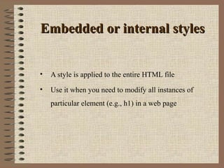 Cascading Style Sheets(CSS) | PPT