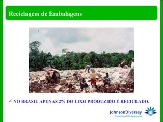 NO BRASIL APENAS 2% DO LIXO PRODUZIDO É RECICLADO.  
