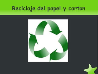 Reciclaje del papel y carton




                   
 