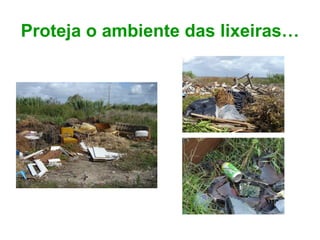 Proteja o ambiente das lixeiras… 