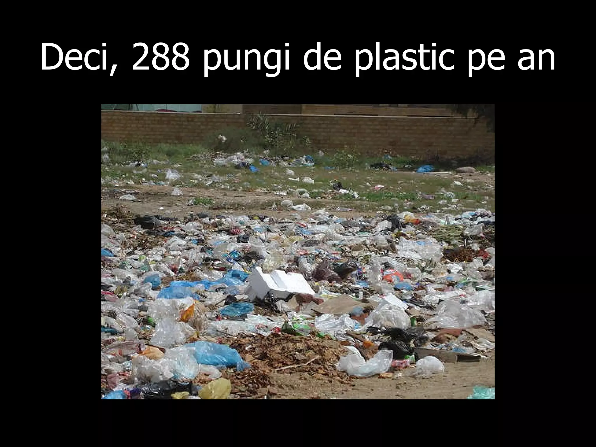 Deci , 288  pungi de plastic pe an 