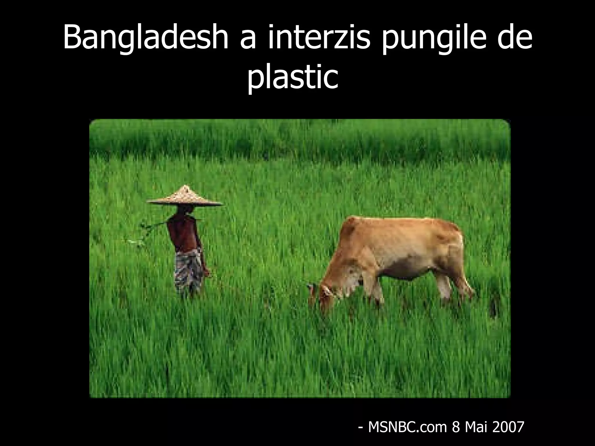 Banglade sh  a  interzis pungile de plastic   - MSNBC.com 8 Ma i  2007 