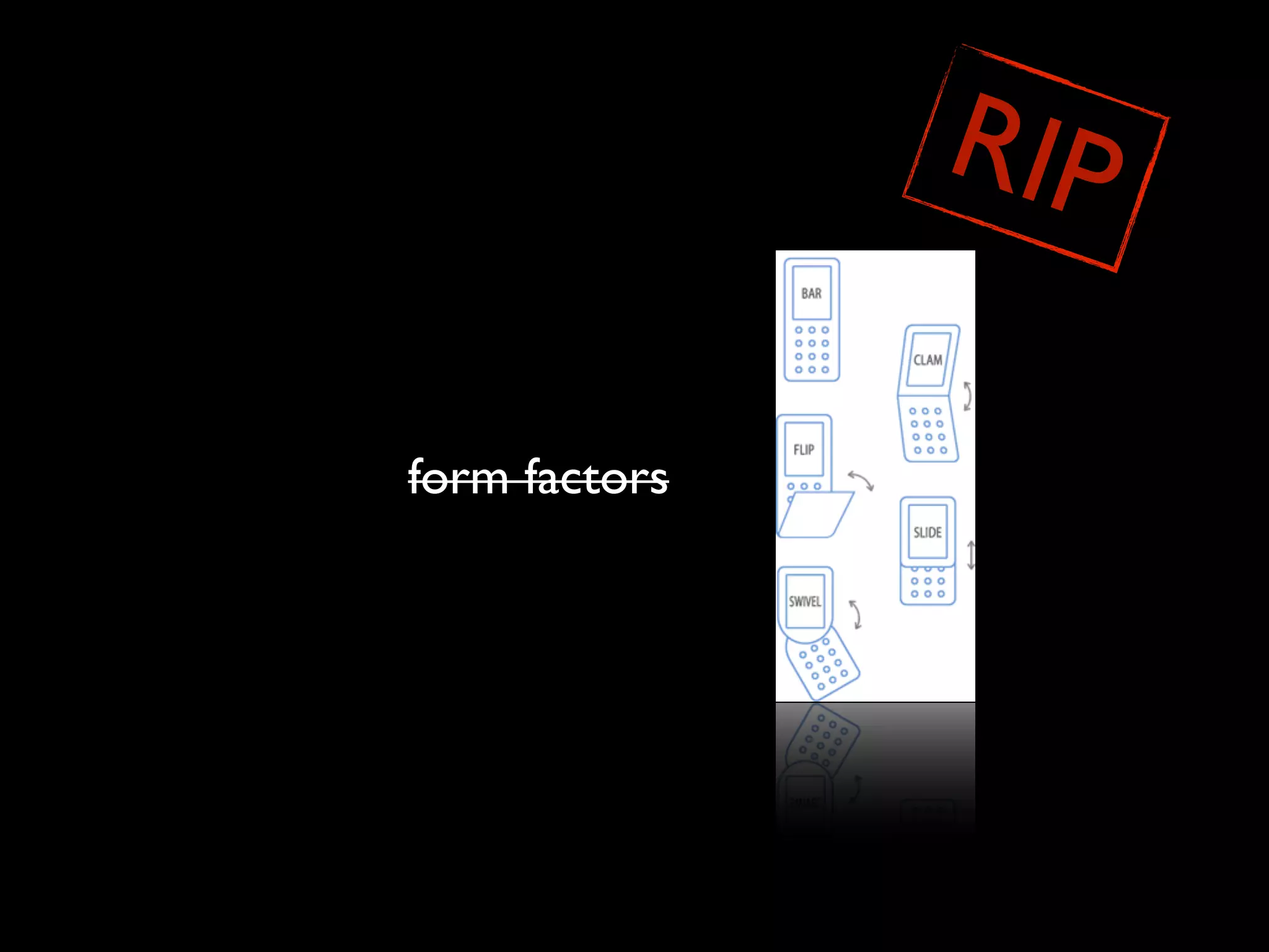 RIP

form factors
 