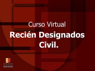 Curso Virtual Recién Designados Civil. 
