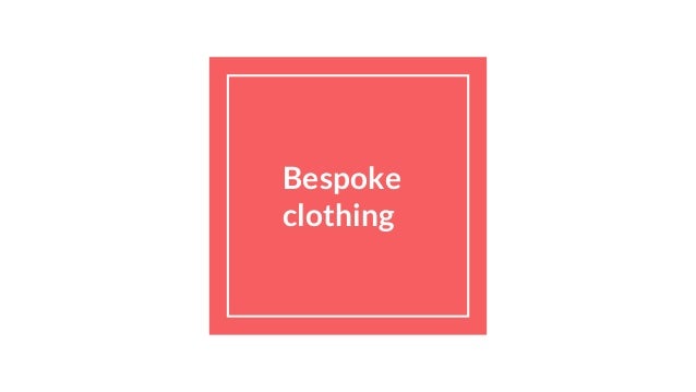 bespoke clothing