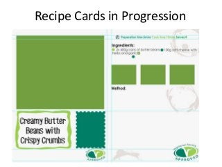 Recipe Cards in Progression
 