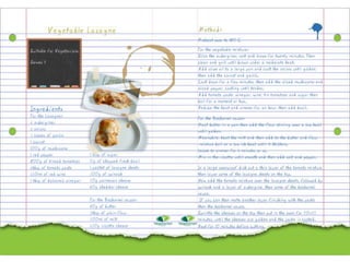 Finished Recipe Cards
