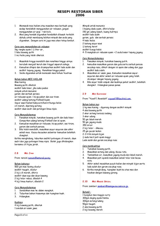 Recipe collection 13