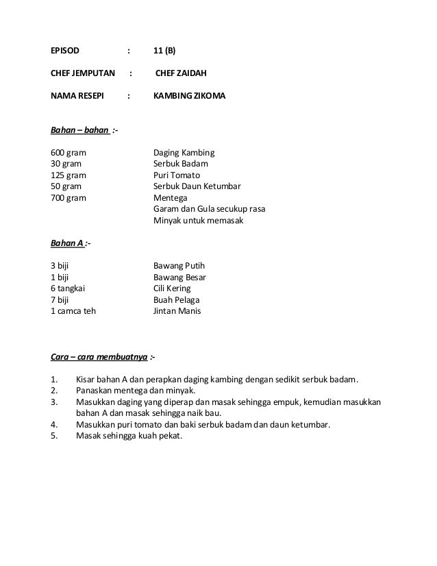 Recipe collection 21