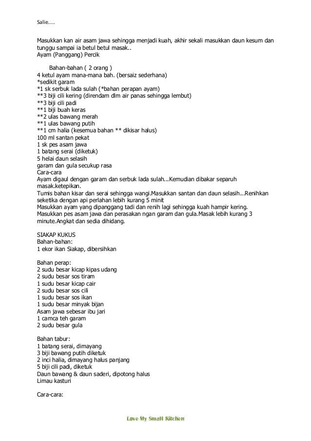 Recipe collection 34