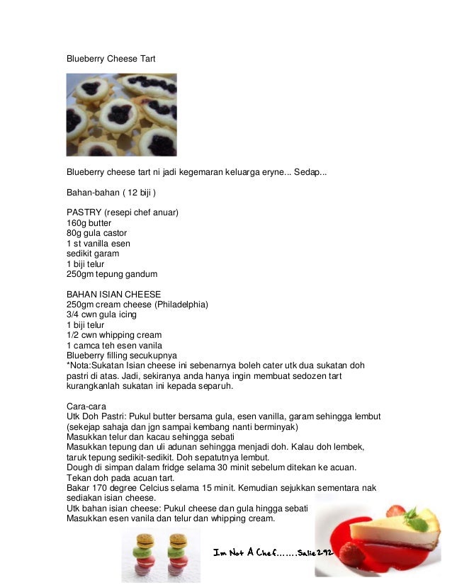 Resepi Cheese Tart Coklat Sukatan Cawan - Hirup a