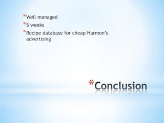 Schedule 10 week approach Deliverables daily 