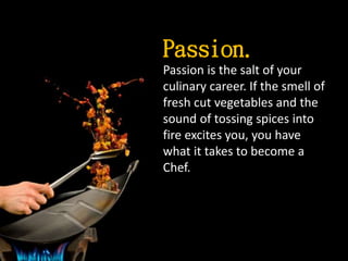 Recipe for becoming a successful chef | PPTX