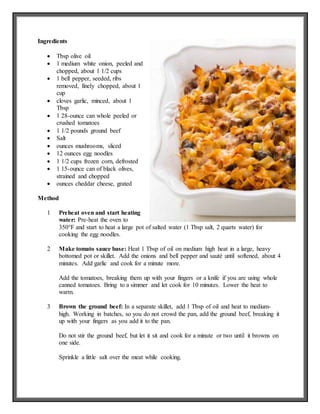 Cooking/recipe Examples Recipes | DOCX