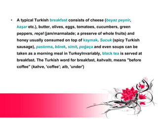 Recipes from Turkey
