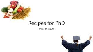 Recipes for PhD
Milad Shokouhi
 