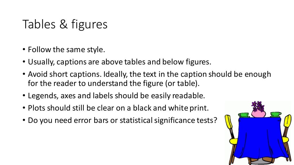 Tables & figures • Follow