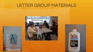 LETTER GROUP MATERIALS

 