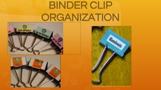 BINDER CLIP
ORGANIZATION

 