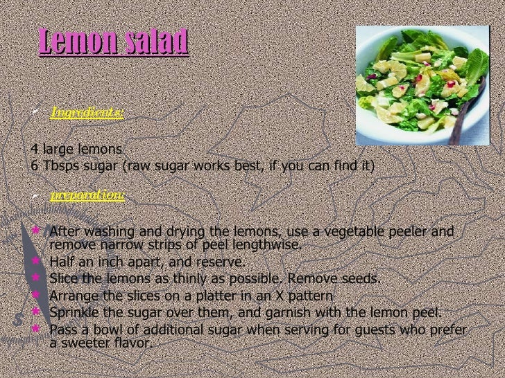 recipes in the middle