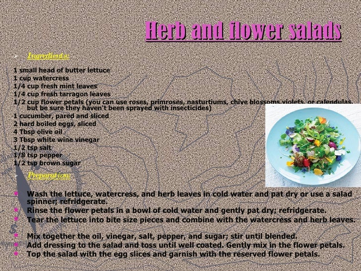 recipes in the middle