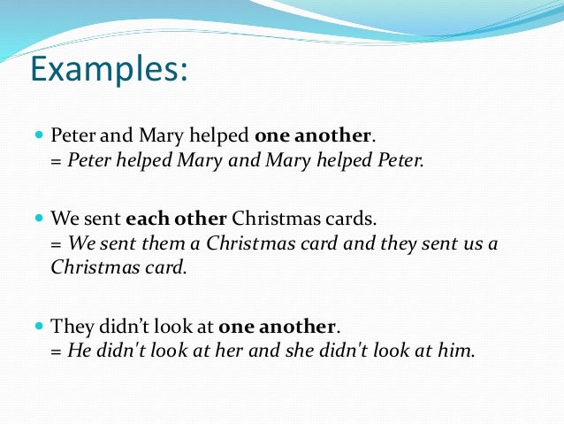 Reciprocal Pronouns