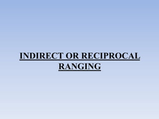 INDIRECT OR RECIPROCAL
RANGING
 