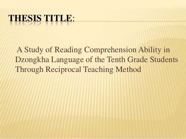 Dissertation reciprocal teaching image