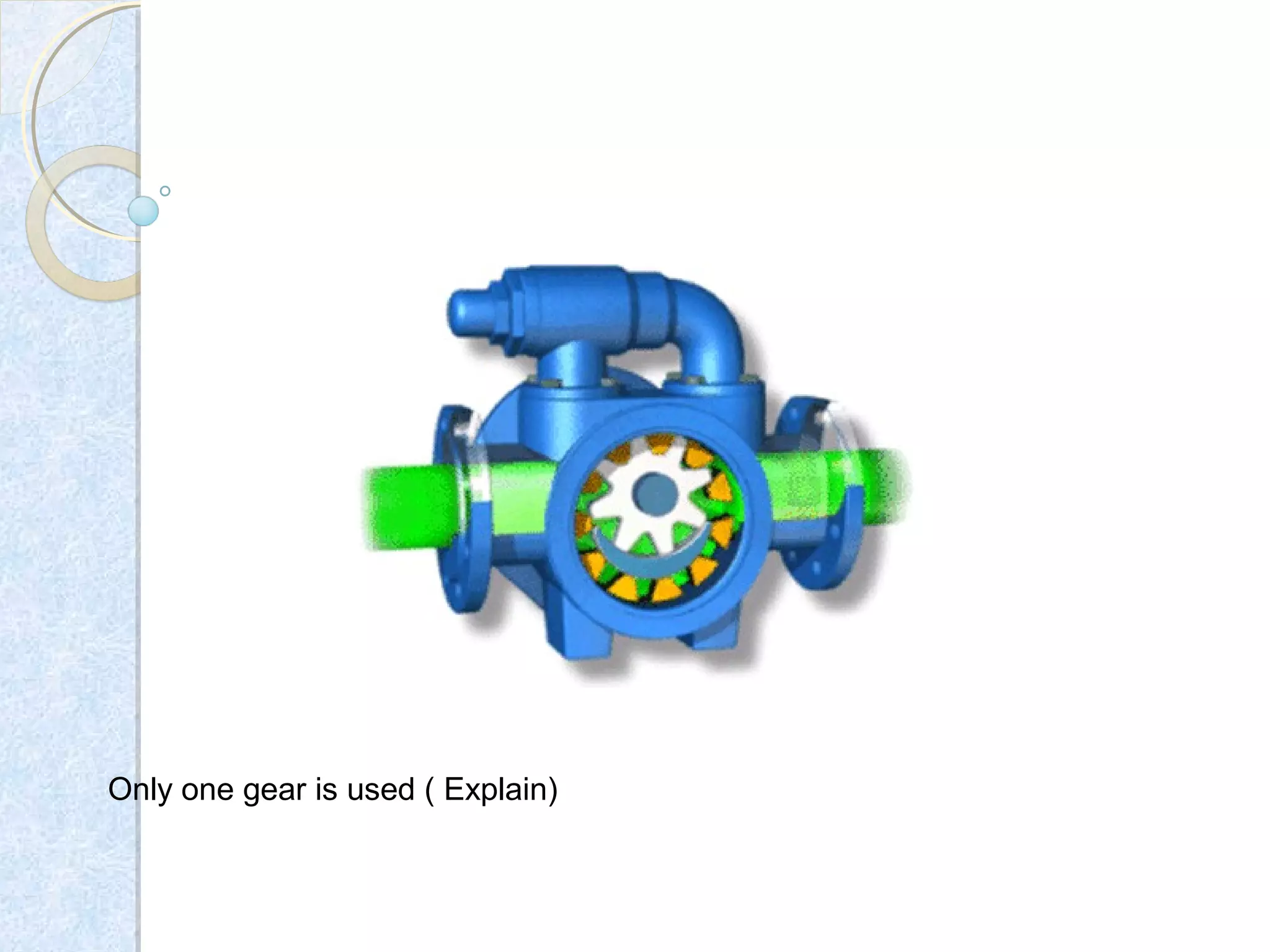 Only one gear is used ( Explain)
 