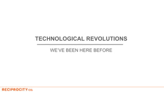 TECHNOLOGICAL REVOLUTIONS
WE’VE BEEN HERE BEFORE
 