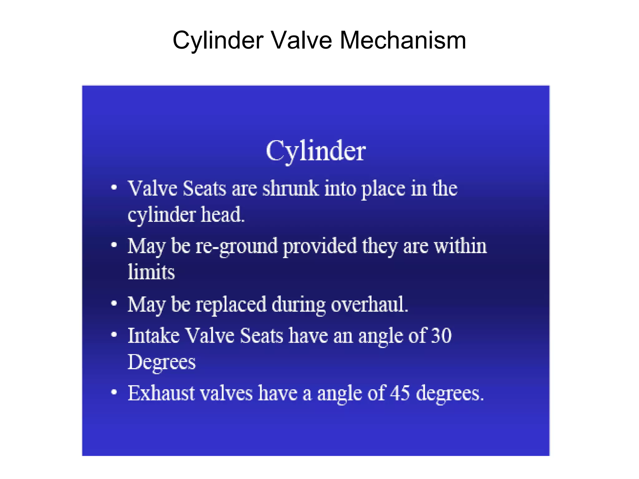 Cylinder Valve Mechanism 