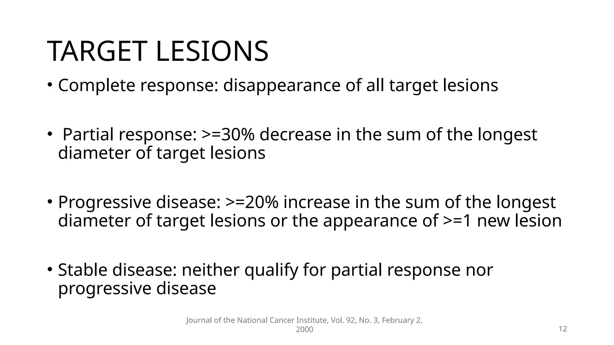 RECIST 1.1 criteria for response assessment | PPTX