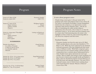 Recital 1.0 program booklet | PDF