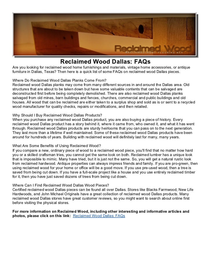 reclaimed wood dallas faqs