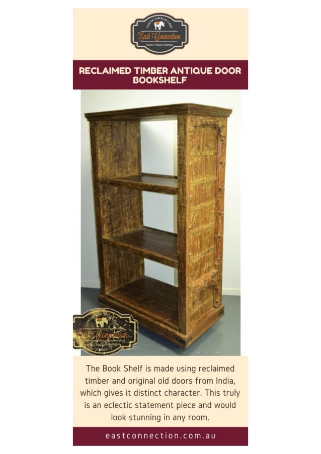 Reclaimed Timber Antique Door Bookshelf At East Connection