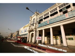 Cycle/ NMV Lane On-street Parking Hawkers/ Pedestrian spill-over 